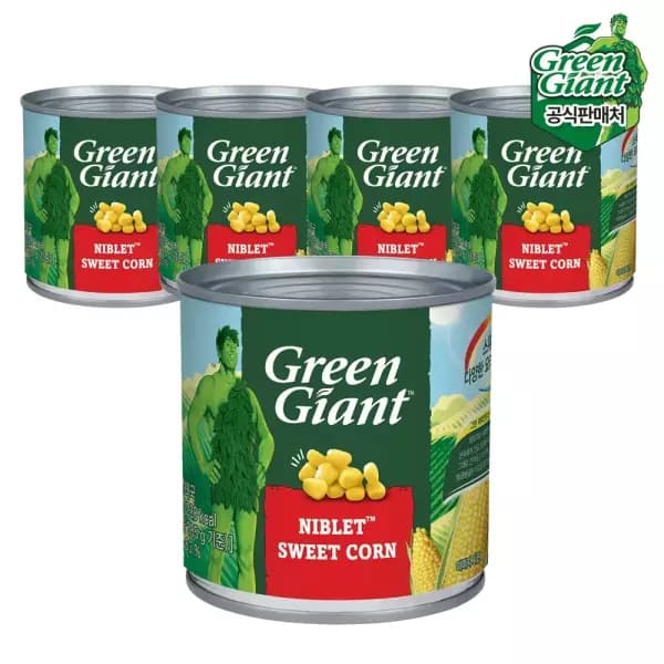 탱글식감 그린자이언트 니블렛 스위트콘 340g X 5캔(티멤 4,610원/무료배송)