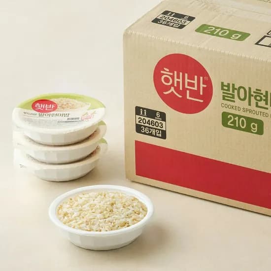 햇반 발아현미밥 210gX36개+윤기가득쌀밥 210gX24개,만두(44137원/무료)