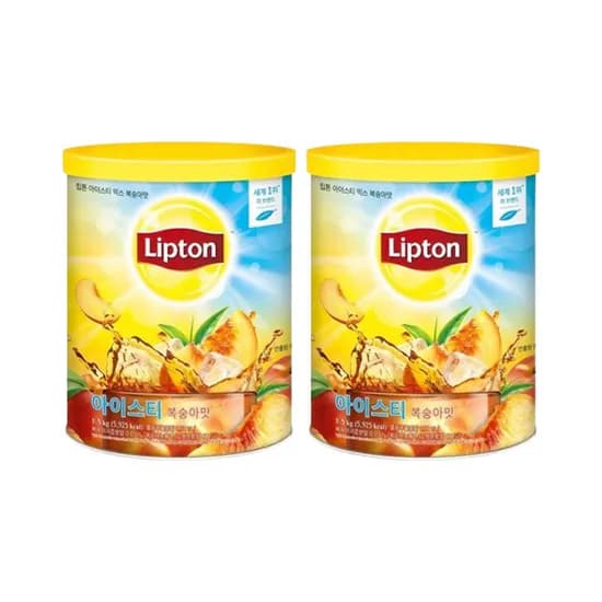 립톤 아이스티 복숭아맛 1.5kg, 2개(16,900원/무료배송)