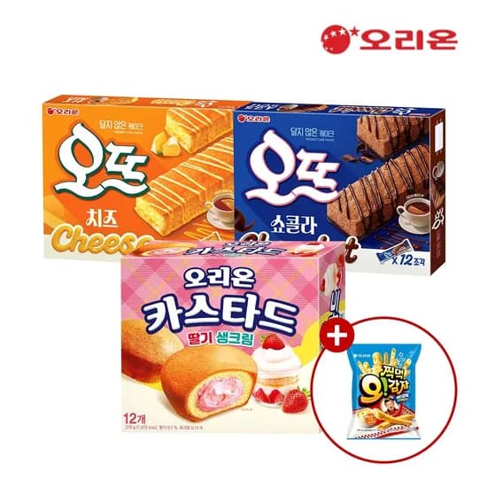 오뜨 치즈 12개 쇼콜라 12개 카스타드 딸기생크림 12개