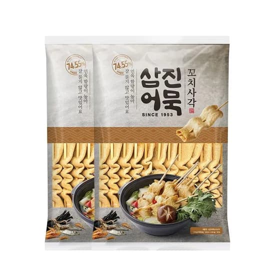 삼진어묵 꼬치사각 50g 20개 2팩 총40개 (1,940원/무료)9