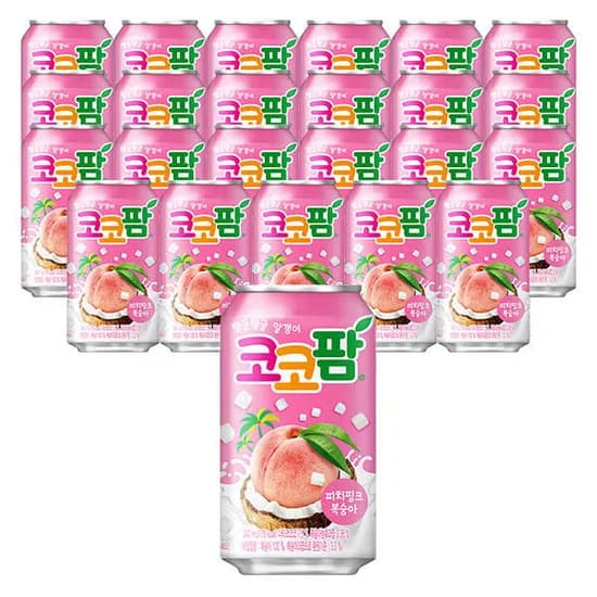 해태 코코팜 피치핑크, 340ml, 24개(티멤 12,380원/무료배송)