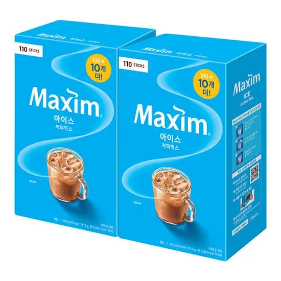 맥심 아이스 커피믹스 100T + 10T 2개 (33,110원/무료)
