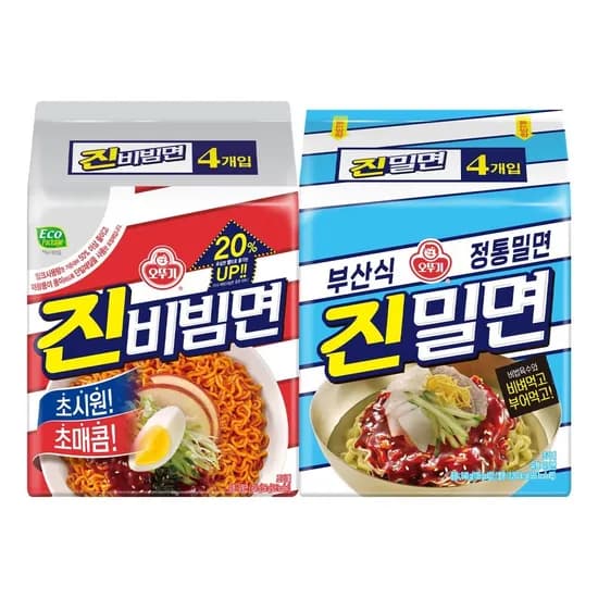 오뚜기 진밀면 진비빔면 32개 골라담기