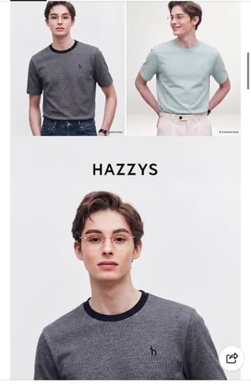 헤지스 C/P 투톤피케 크루넥 반팔티 (78,370원/무배)