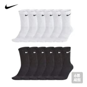 3+3 나이키 에브리데이 쿠션 크루 삭스 총 6켤레 (13,520원/무료)