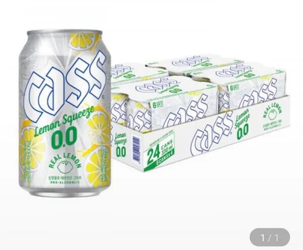카스 레몬스퀴즈 제로 (0.0) 논알콜 맥주맛 음료 330ml 24캔 (4,400원/무료)1