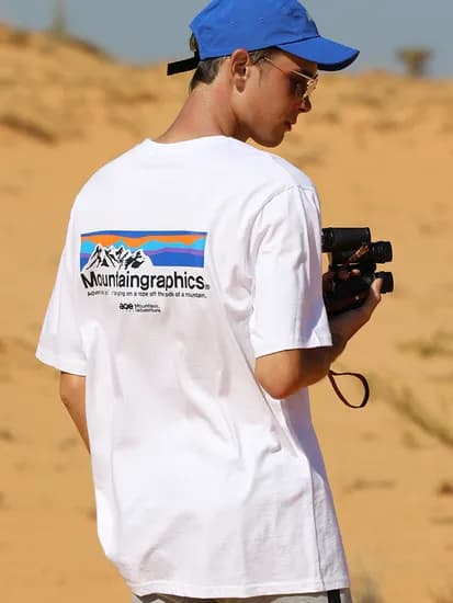 마운틴 그래픽 실루엣 반팔 티셔츠 4color (1,725원/무료)5