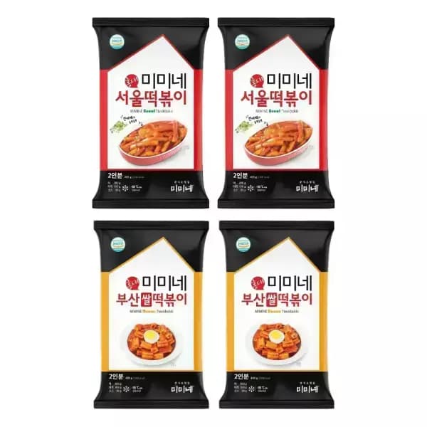 미미네 서울떡볶이 2봉 + 부산떡볶이 2봉 (8인분) (12,940원/무료)