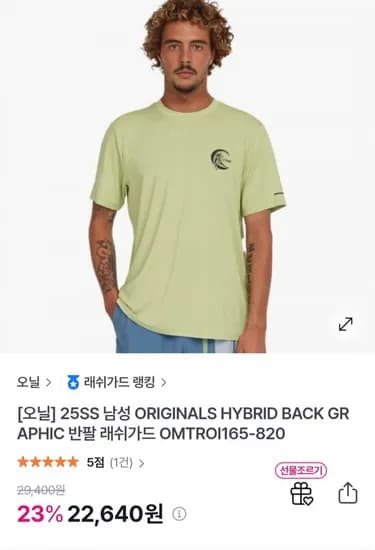 오닐 25ss 남성 반팔 래쉬가드 (22,40원/무료)6