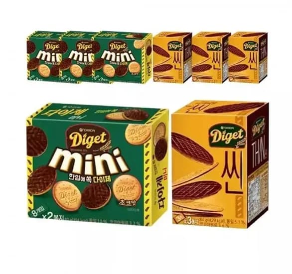 오리온 다이제 미니 초코 4개 + 다이제 씬 4개 (티멤버십8,820원/무배)