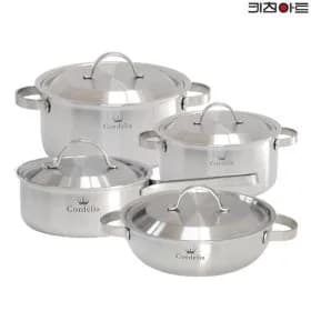 코델리아 통5중 스텐레스 IH 냄비세트 4종(132,160원/무배)