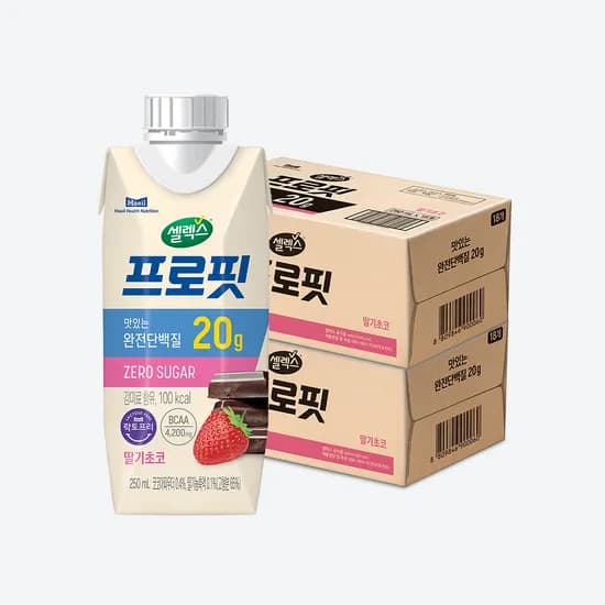 프로핏 완전단백질 딸기초코 250ml x 36팩 (37,536원 / 무료)