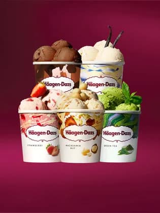 하겐다즈 아이스크림 파인트 5개 골라담기