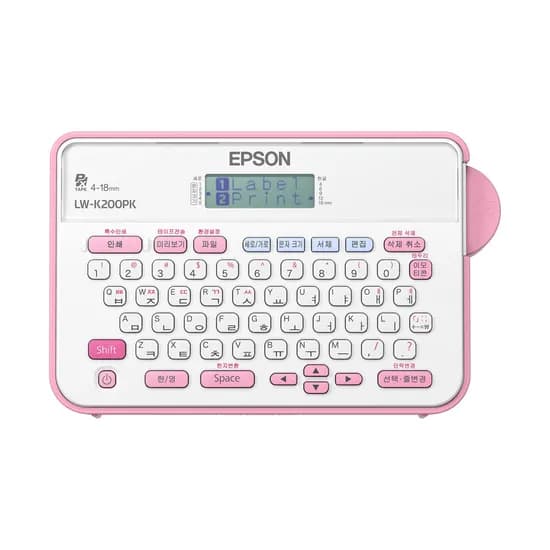 엡손 휴대용 라벨프린터 LW-K200PK + 캐릭터 라벨테이프 1종 랜덤증정 (48,600원/무료)