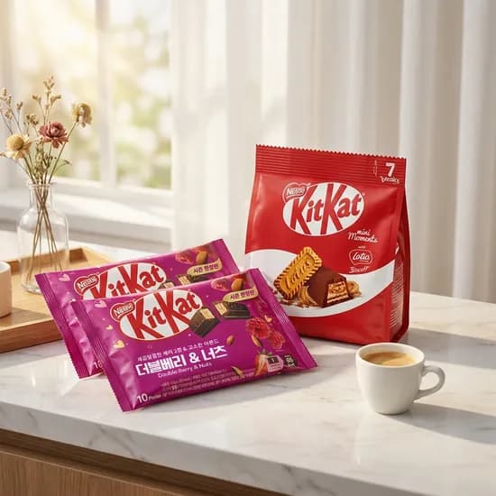 킷캣 더블베리너츠 10개입 2개 로투스 7개입