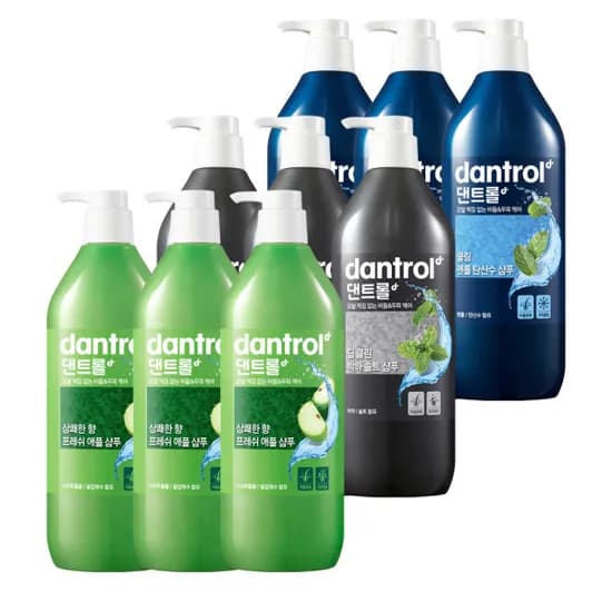 댄트롤 프레쉬 애플/박하 삼푸 멘톨 탄산수 샴푸 820 ml 3개 무료(6630/무료)1