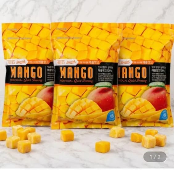 냉동 애플망고 1kg 3봉 (14,940원/무료)