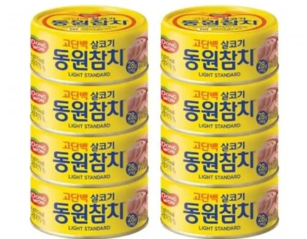 동원참치, 삼다수, 신라면, 라인바싸 탄산수, 빅토리아 탄산수 (다양/무료)