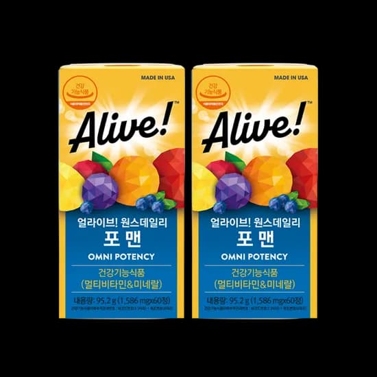 얼라이브 원스데일리 포맨 60정 2박스 (티멤버십31,900원/무료)