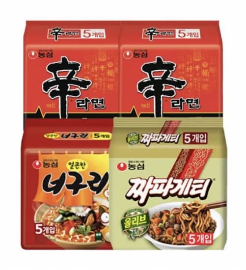 신신너짜 20봉 /신라면 10입 + 너구리 5입 + 짜파게티 5입 (14,260원/무료)