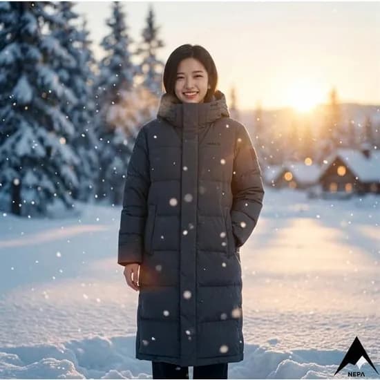 네파 업사이폰 윈드스토퍼 구스 롱패딩 벤치파카