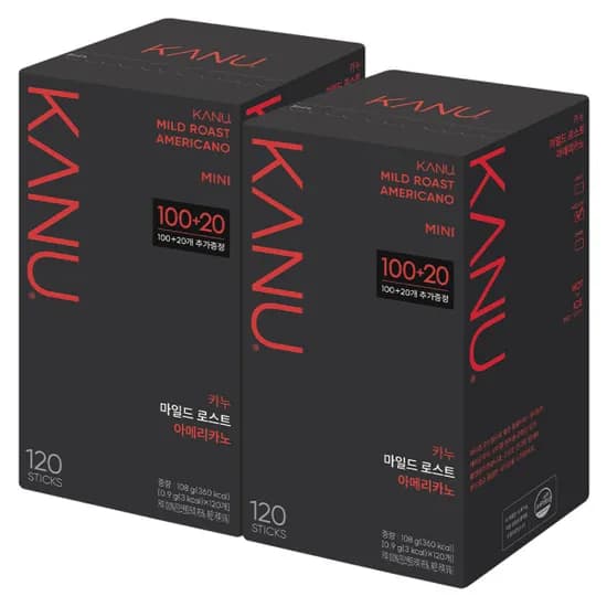 동서 맥심 카누 미니 마일드 아메리카노 커피 120T x 2개 (38,900원/무료)