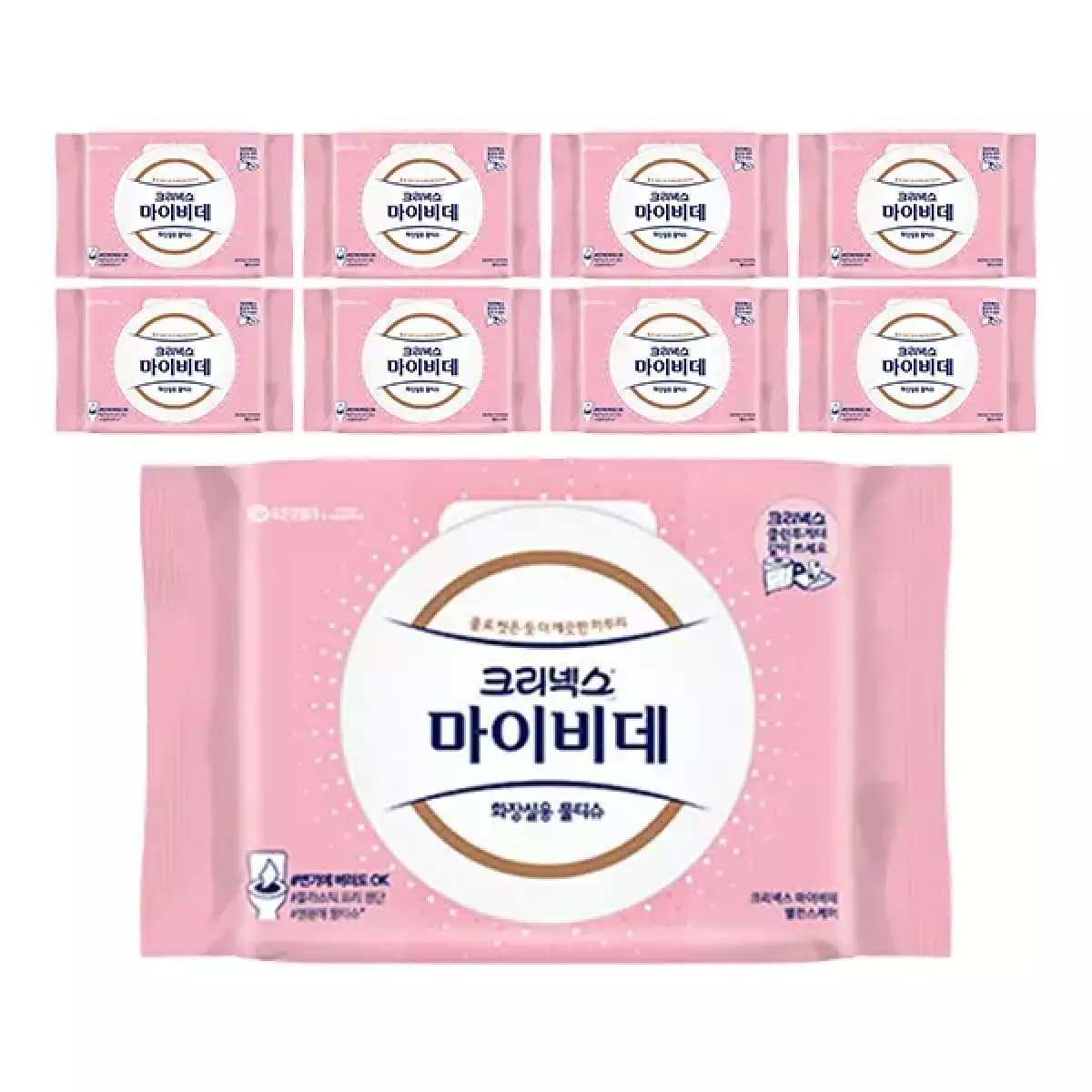 크리넥스 마이비데 밸런스케어, 캡형, 40매, 9개(360매)(티멤10,070원/무료)