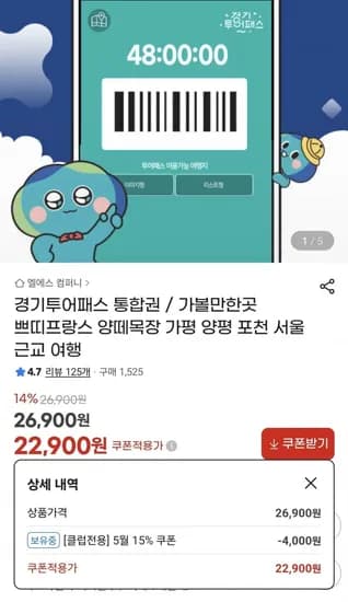 경기투어패스 24시간