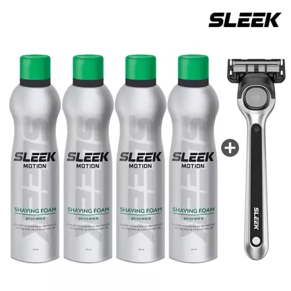 도루코 슬릭 엣지 면도기 본품 외 다양 슬릭 모션 쉐이빙폼 210mL 총4통