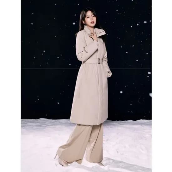 아이더 캐시미어 코트 여성 롱다운 1