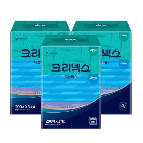 천연펄프 미용티슈 200매 x 3개 3SET 총 9개
