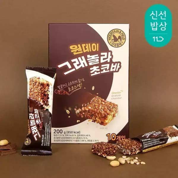 산과들에 원데이그래놀라 초코바 20개 5490원