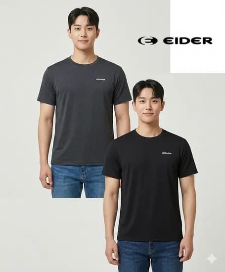 아이더 POP ON 2PACK 남성 반팔 라운드 티셔츠 DMM26292_INT