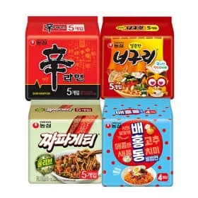 신라면 5입 외 다양 너구리 5입 짜파게티 5입 배홍동 4입
