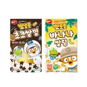 뽀로로 시리얼 초코쌀별 450g 외 다양 바나나쌀링 450g 세트 총 2개