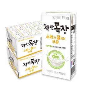 건국 착한목장 소화가 잘되는 멸균 우유 190ml 48개