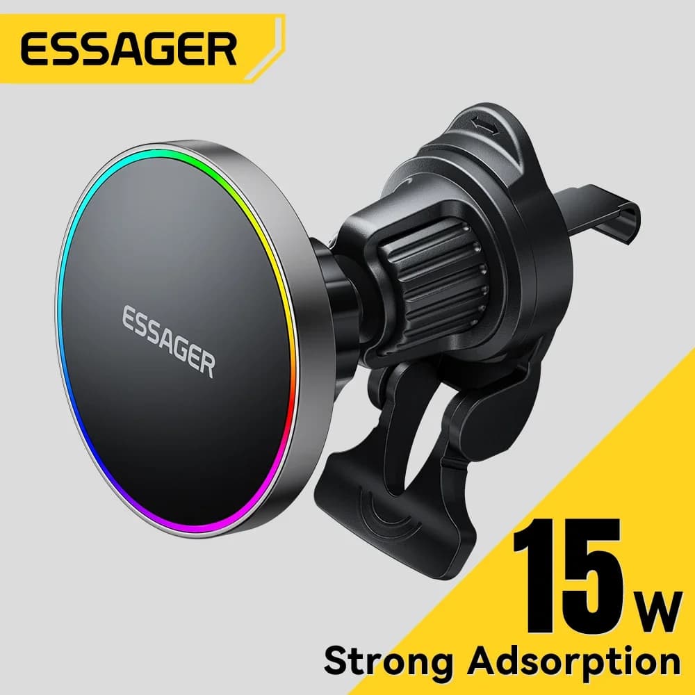 Essager 차량용 15W 마그네틱 무선 충전기 스탠드