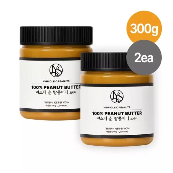 야스티 순 땅콩버터 크리미 300g X 3개