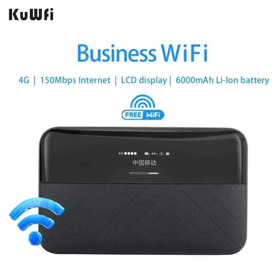 KuWFi 4G LTE 무선 라우터 에그 6,000mAh $21.4