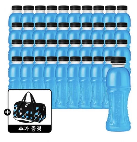 파워에이드 마운틴블라스트 355ml 무라벨 0페트 + 스포츠백 총 4개