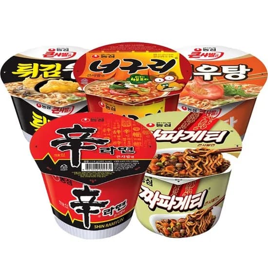 농심 큰사발4종 16개 신라면4 새우탕4 짜파게티4 너구리4 (14,980원 / 총 16개)