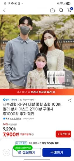 KF94 소중대형 100매 외 다양