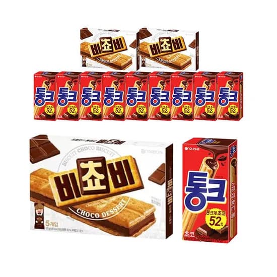 오리온 비쵸비 125g 3개 + 통크 초코 45g 10개