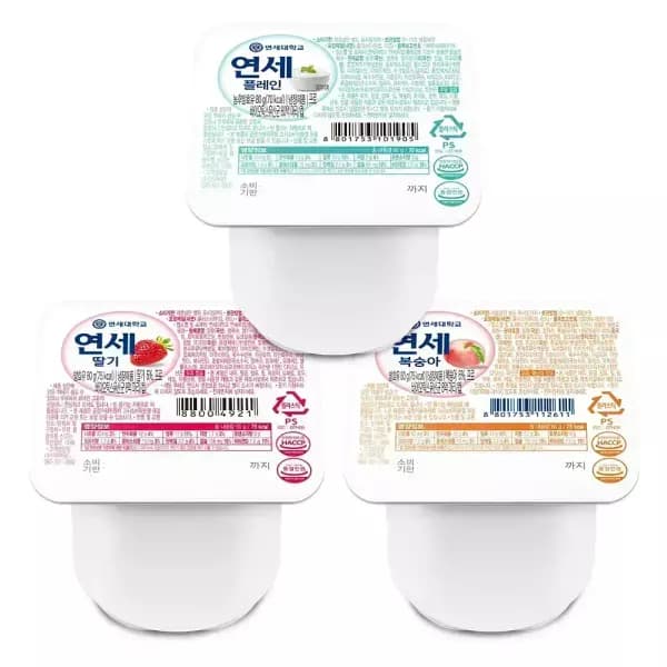 연세 요거트 플레인/딸기/복숭아 80g 외 다양 x 2개 총 2개