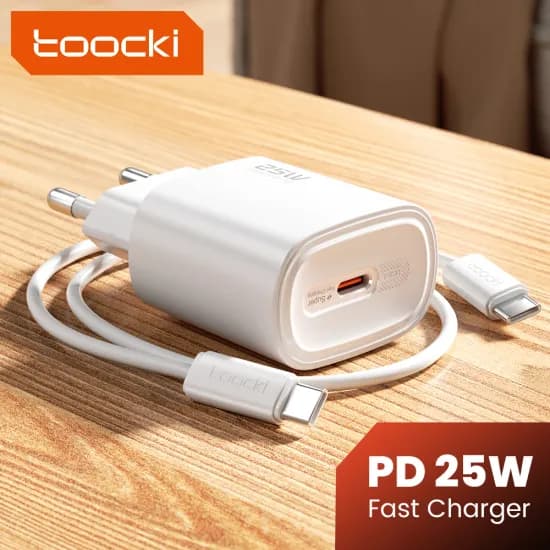 투키 USB-C 25W 고속 충전기 케이블 포함