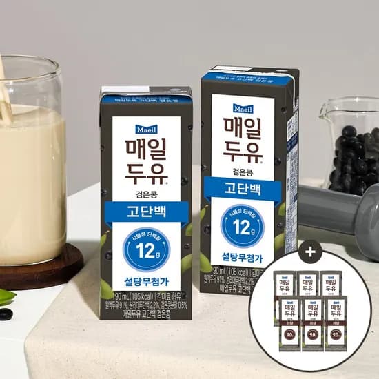 매일두유 고단백 검은콩 190ml 48팩+6팩 증정 (30,712원/무료)