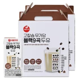 서울우유 고칼슘 무가당 블랙9곡 두유 190ml 32팩 (13,860원/무료) 서울우유 고칼슘 무가당 블랙9곡 두유 190ml 32팩 (13,860원/무료)