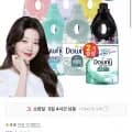 다우니 실내건조 비누향 1L 6개 유연제 200ml 2개