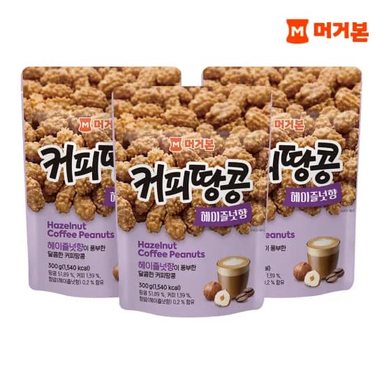 머거본 커피땅콩 300g X6봉